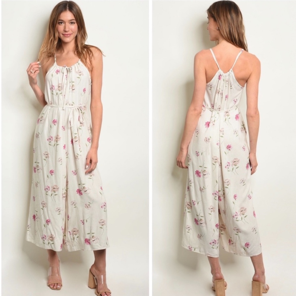 Floral Oversized Wide Leg Jumpsuit  NWT S M L
